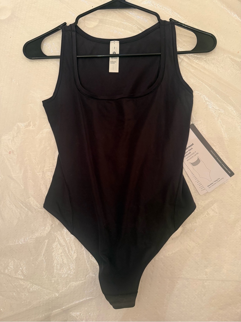 NWT black lululemon bodysuit